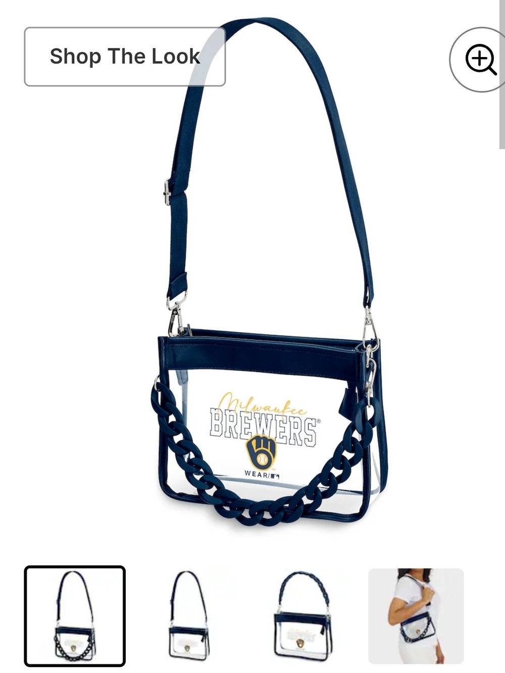 Clear Navy Crossbody Bag